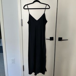 Aritzia black only slip midi dress